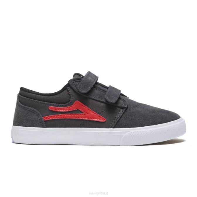 Lakai H20D171scarpe da skateboard griffin kids carbon flame grigio
