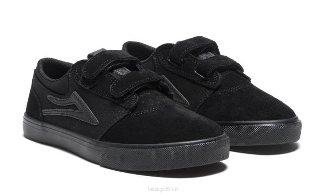 Lakai H20D175scarpe da skate per bambini griffin nero