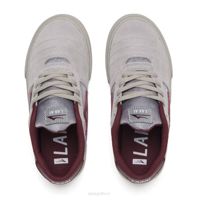 Lakai H20D122ragazzi di cambridge camoscio grigio/bordeaux
