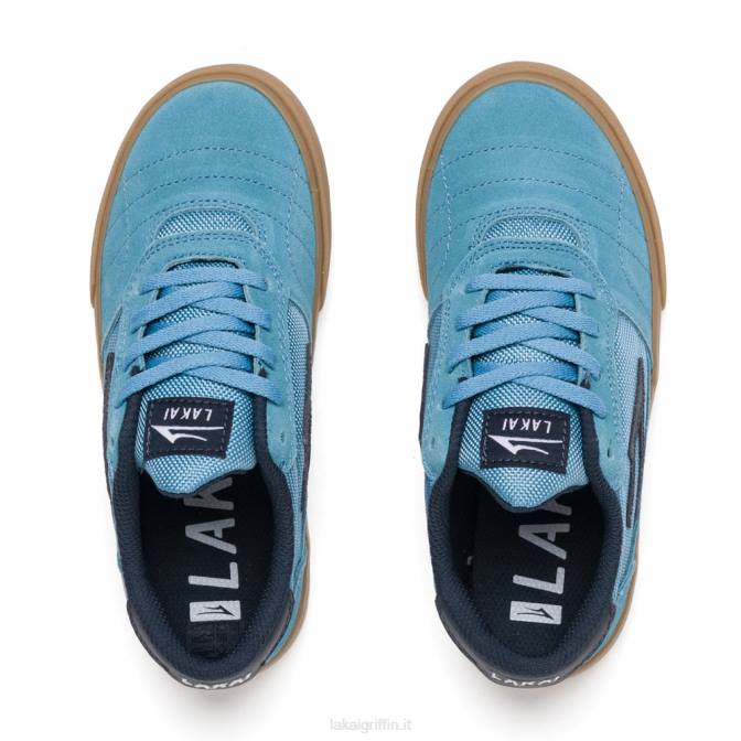Lakai H20D124ragazzi di cambridge pelle scamosciata verde acqua
