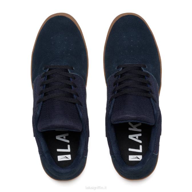 Lakai H20D135brighton camoscio blu navy/gomma