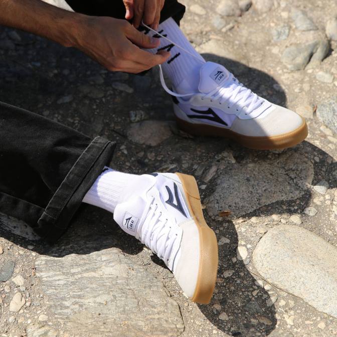 Lakai H20D66Cambridge camoscio bianco/navy