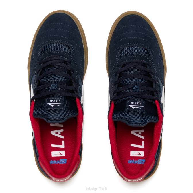 Lakai H20D67Cambridge camoscio blu navy/gomma