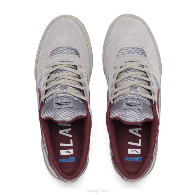 Lakai H20D69Cambridge camoscio grigio/bordeaux