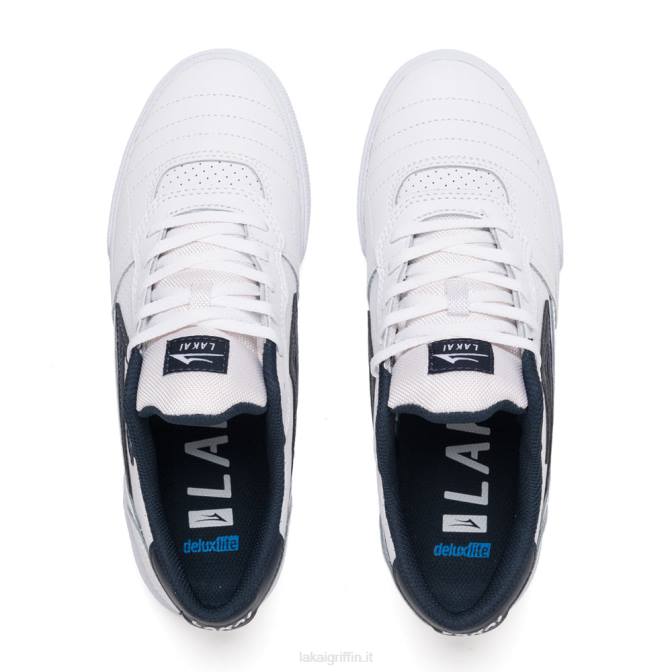 Lakai H20D74Cambridge pelle bianca/navy