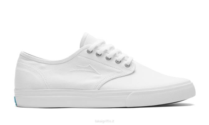 Lakai H20D287scarpe da skateboard in tela oxford bianco