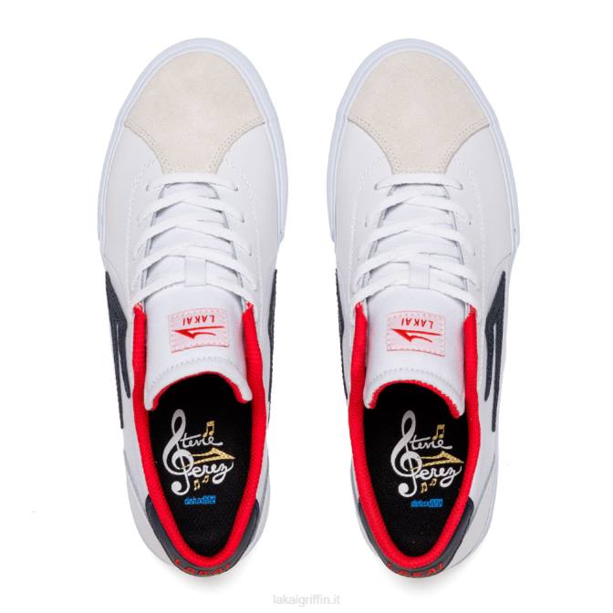Lakai H20D103flacco 2 pelle bianca/navy