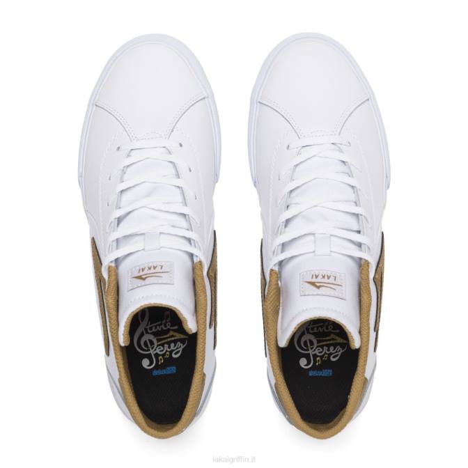 Lakai H20D238Flaco 2 scarpe da skate medio in pelle bianco