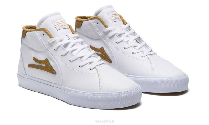 Lakai H20D238Flaco 2 scarpe da skate medio in pelle bianco