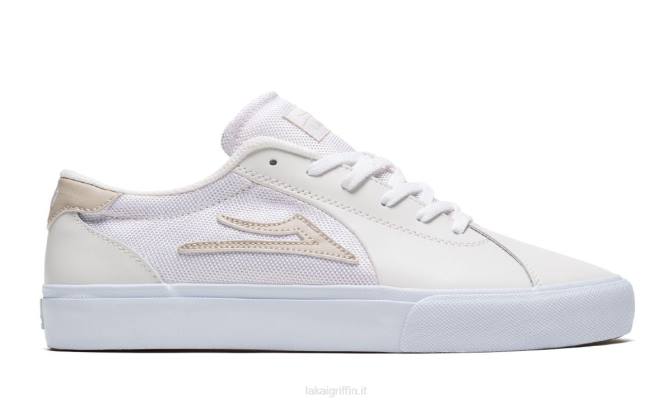 Lakai H20D241flaco 2 scarpe da skateboard in pelle bianco