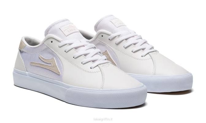 Lakai H20D241flaco 2 scarpe da skateboard in pelle bianco