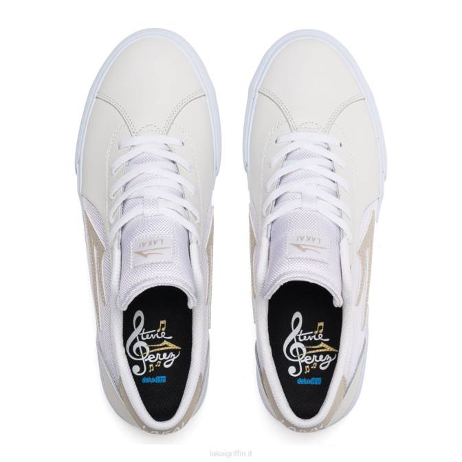 Lakai H20D241flaco 2 scarpe da skateboard in pelle bianco