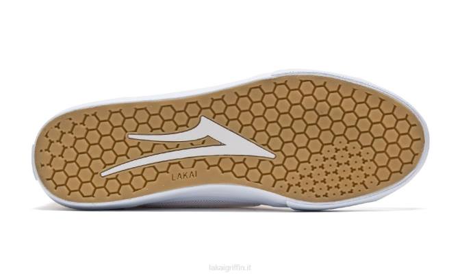 Lakai H20D241flaco 2 scarpe da skateboard in pelle bianco