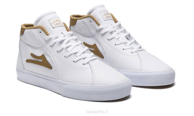 Lakai H20D28Flaco 2 metà pelle bianca/tabacco