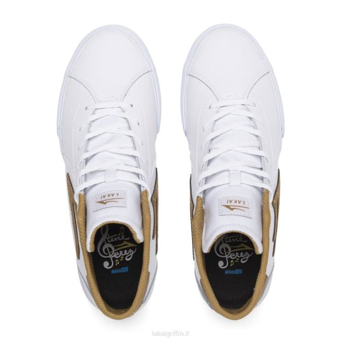 Lakai H20D28Flaco 2 metà pelle bianca/tabacco