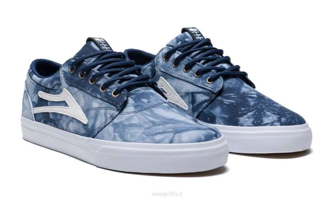 Lakai H20D222scarpe da skateboard Griffin Tie Dye in tessuto blu
