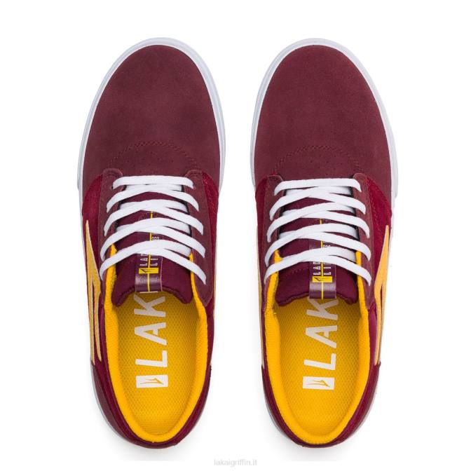 Lakai H20D224scarpe da skateboard Griffin rosso