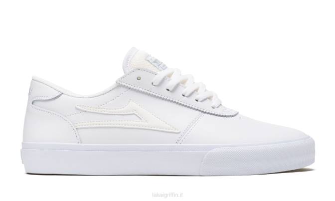 Lakai H20D288scarpe da skate manchester in pelle bianco