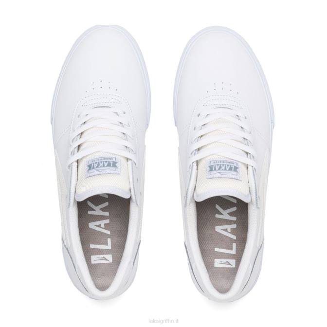 Lakai H20D288scarpe da skate manchester in pelle bianco