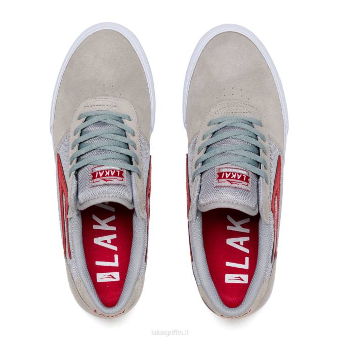 Lakai H20D89Manchester scamosciato grigio/rosso