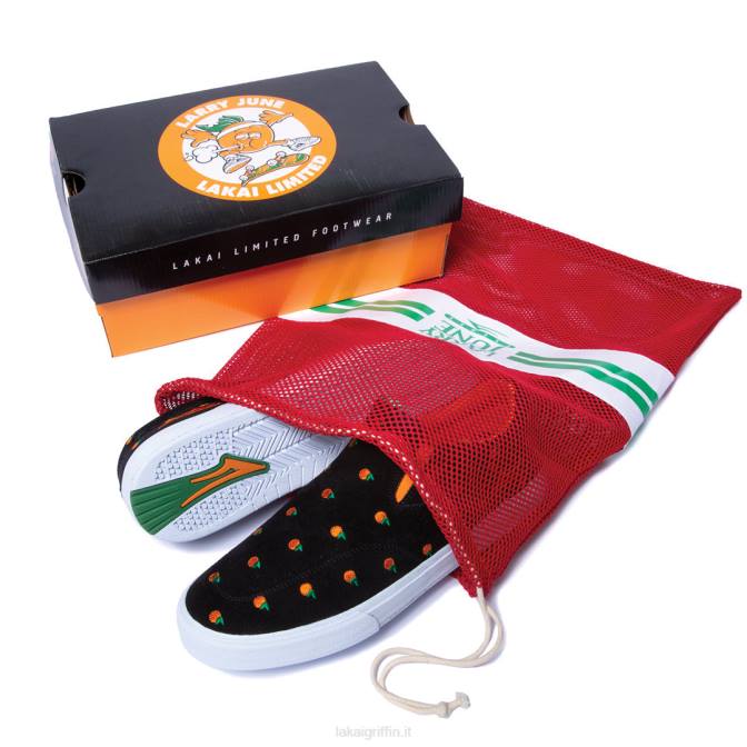 Lakai H20D259larry june owen vlk scarpe da skateboard nero