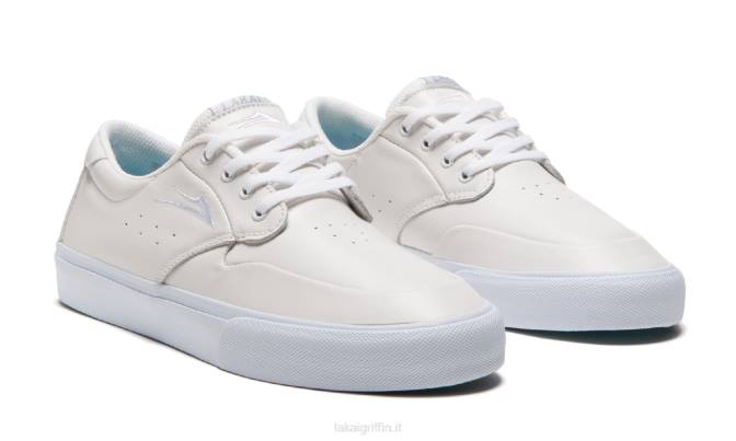 Lakai H20D251Riley 3 scarpe da skateboard in pelle bianco