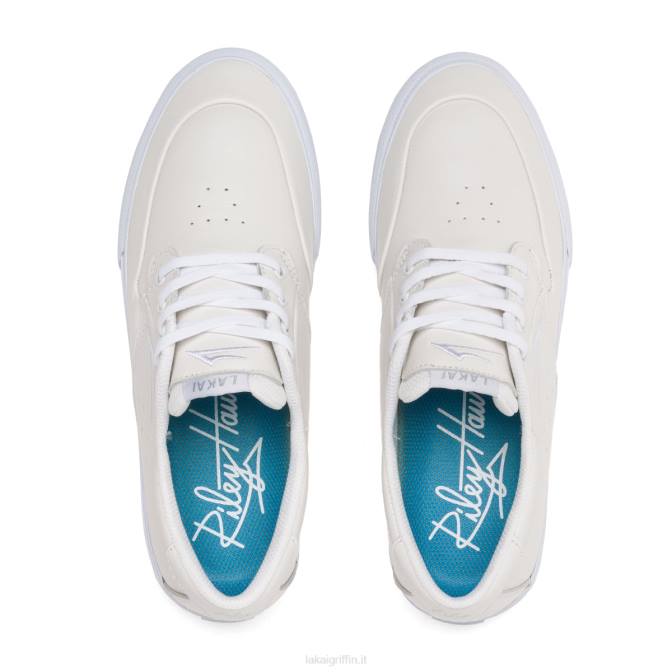 Lakai H20D251Riley 3 scarpe da skateboard in pelle bianco