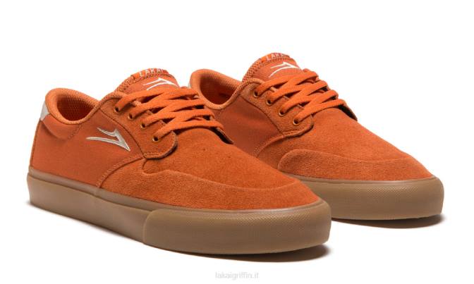 Lakai H20D254Riley 3 scarpe da skateboard bruciate arancia