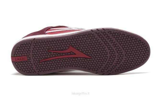 Lakai H20D48telford basso camoscio bordeaux/cardinale