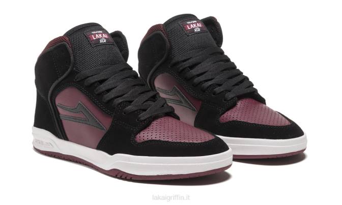 Lakai H20D56telford camoscio nero/bordeaux