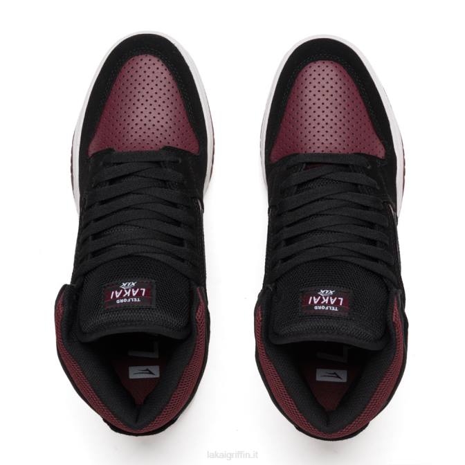 Lakai H20D56telford camoscio nero/bordeaux