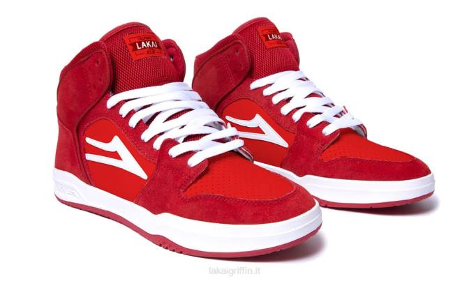 Lakai H20D61telford camoscio uv rosso/bianco