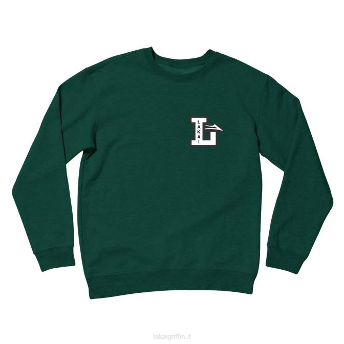 Lakai H20D141felpa con cappuccio pullover letterman verde alpino